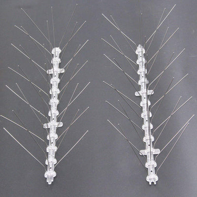 Stainless Bird Spikes,7" Width, 5 Rows UV Treatment PC Base With SUS304 7" Anti Pigeon Pest Control Bat control, Cat control