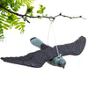 Bird Repellent Fake Flying Hawk Decoy By Hanging Lifelike Predator Scarecrow Diverter With Wings For Easier Storage 2sets
