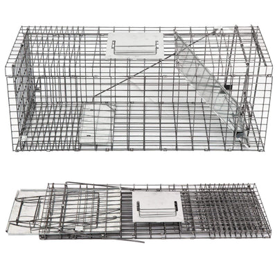 Alive Animal Cage Trap 18"/24"/32" Cage Catch Release Humane Rodent Cage for Rabbits, Stray Cat, Squirrel, Raccoon, Mole, Gopher, Chicken, Opossum, Skunk & Chipmunks