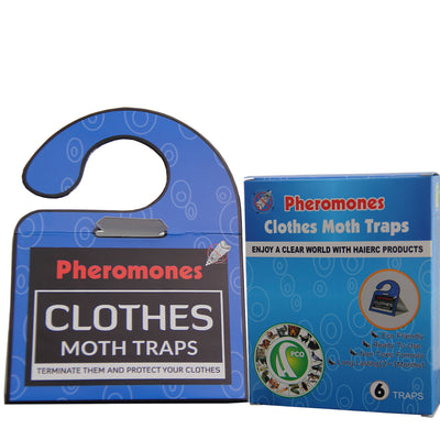 Hici Hook Cloth Moth Trap ,Nontoxic Insecticide & Odor Free 6 PCS