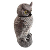 HICI Moveable Head Bird Scarer Fake Owl Decoy,Owl Statue,Bird Repellent,Pest Repellent Garden Protector