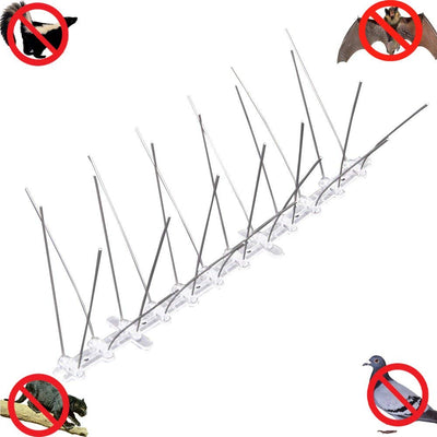 5“ Stainless Bird and Pigeon Spikes Anti Bird Pigeon Pest Control  10 Pack (10 Feet)