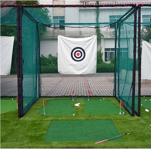 Sports Golf Cage Net, Black, 10X10X10-ft