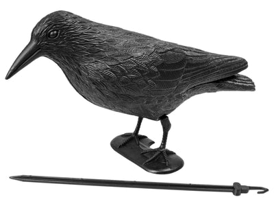 Black Crow Decoy Pest Bird Pigeon Control Repellent Garden Scarer Scarecrow