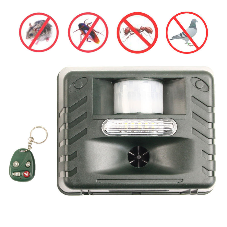 HICI Outdoor Electronic Pest Repellent for Bird & Wild Animals by Ultrasonic 100 Ft