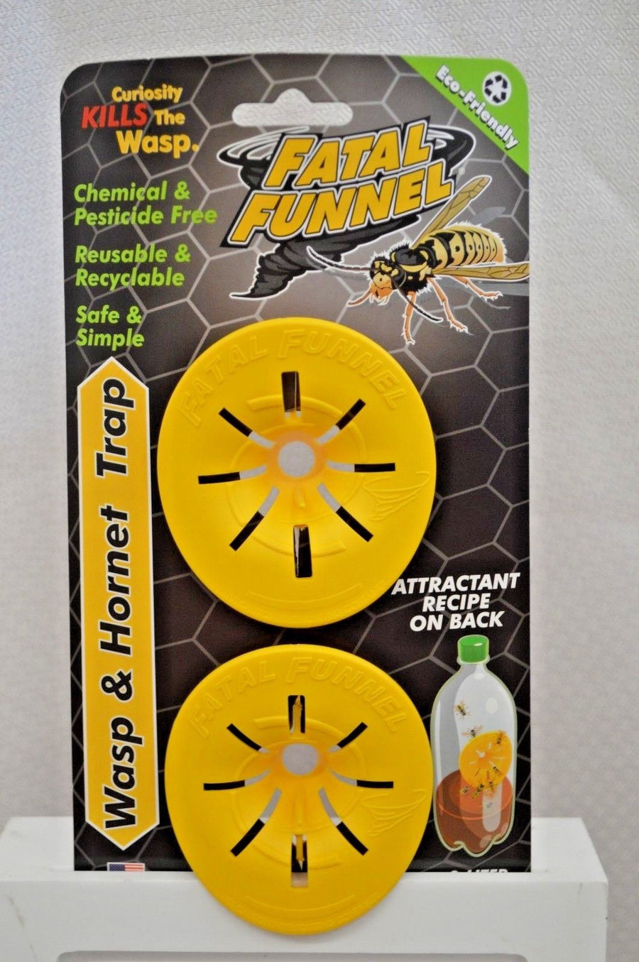 FUNNEL Wasp & HORNET Trap Eco-Friendly PACK of 4 Pesticide Free Reusable